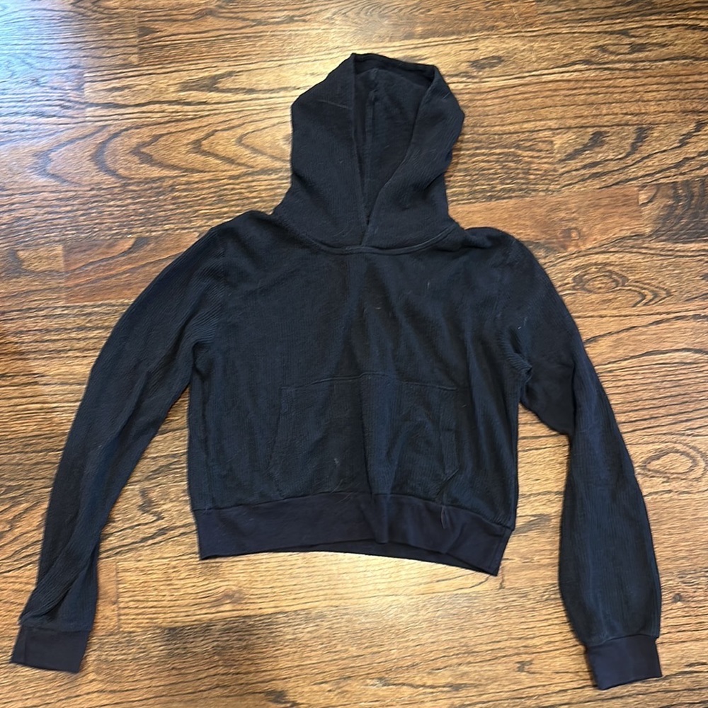 Thin navy cropped hoodie